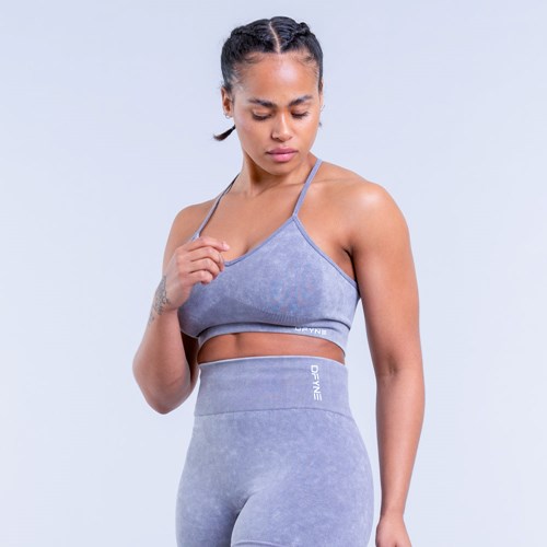 DFYNE Valkyrie Acid Wash Sports Bra Grau | 1083-YLODR