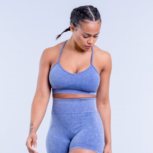 DFYNE Valkyrie Acid Wash Sports Bra Tiefesblau | 9435-BALCD
